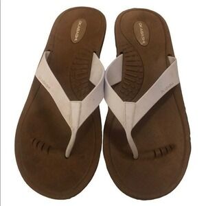 Okabashi‎ Breeze Comfort Flip Flops White Size Medium 7-8
